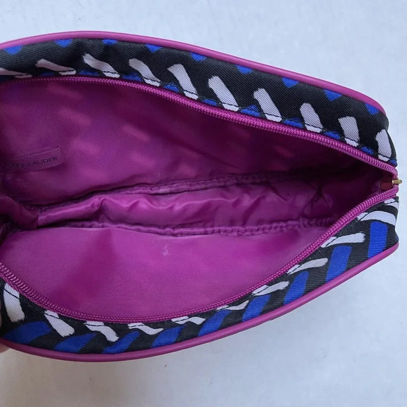 Opening Ceremony Estee Lauder Zipper Cosmetic Travel Makeup Pouch Purse Bag Geo - Picture 6 of 6